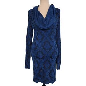 Free People Brocade Damask Cowl Sweater